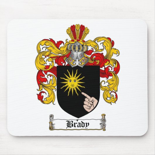 BRADY FAMILY CREST - BRADY COAT VAN WAPENS MUISMAT (Voorkant)