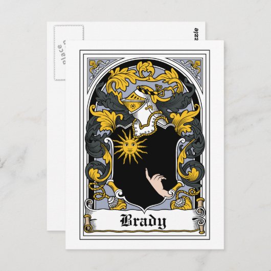 Brady Family Crest Briefkaart (Voorkant / Achterkant)