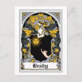 Brady Family Crest Briefkaart (Voorkant)