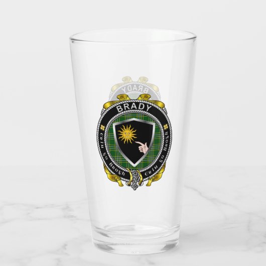 Brady Irish Shield Bierglas Glas (Achterkant)