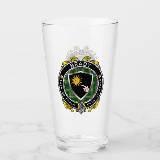 Brady Irish Shield Bierglas Glas (Voorkant)