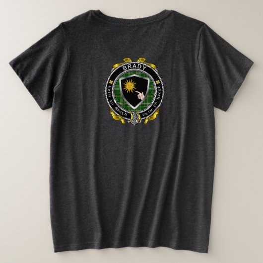 Brady Irish Shield Women's Plus T-Shirt (Design achterkant)