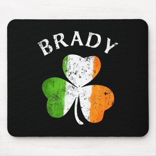 Brady naam cadeau - Lucky Irish Pride Muismat (Voorkant)