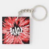 Brady naam ster in het rood sleutelhanger (Achterkant)