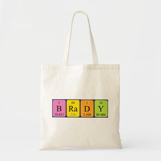 Brady periodieke table name canvas tas (Voorkant)