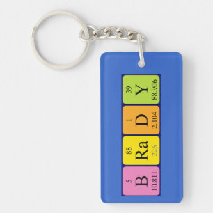 Brady periodieke table name keying sleutelhanger