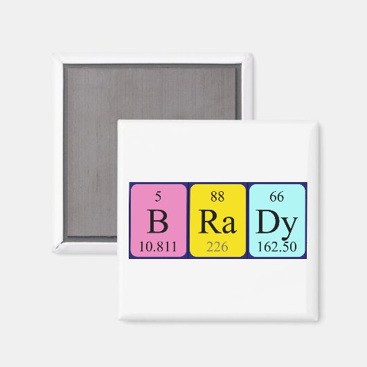 Brady periodieke table name magnet (Voorkant / Achterkant)