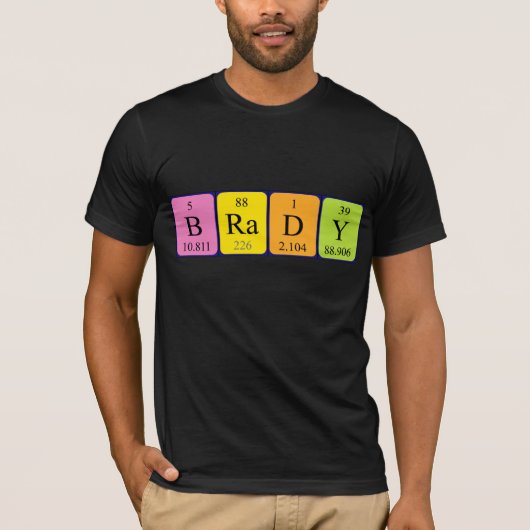Brady periodieke table name shirt (Voorkant)