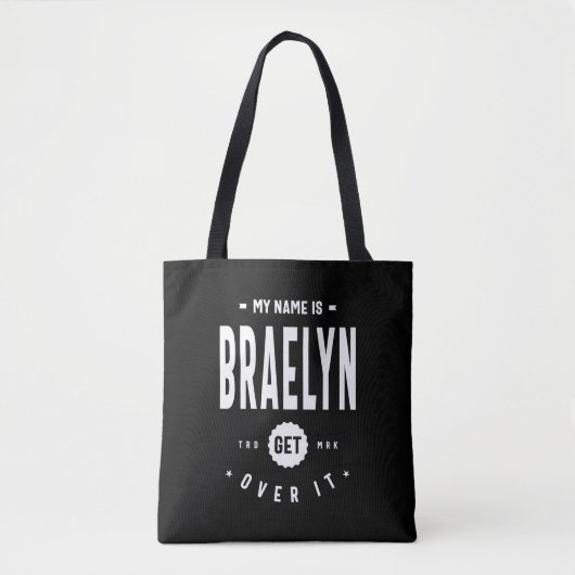 Braelyn Persoonlijke benaming Birthday Tote Bag (Voorkant)
