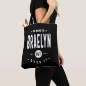 Braelyn Persoonlijke benaming Birthday Tote Bag (Dichtbij)