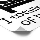 Brag Out of Bed Funny Poster (Hoek)