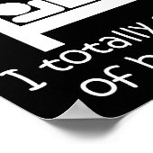 Brag Out of Bed Funny Poster blk (Hoek)