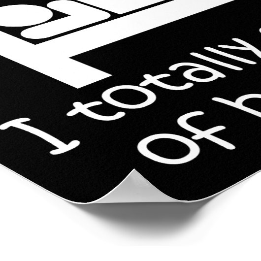 Brag Out of Bed Funny Poster blk (Hoek)