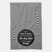Brag over Diet Funny Joke Theedoek (Verticaal)