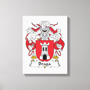 Braga Family Crest Canvas Afdruk