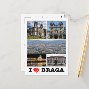 Braga - I Love - Portugal - Briefkaart