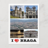 Braga - I Love - Portugal - Briefkaart (Voorkant)