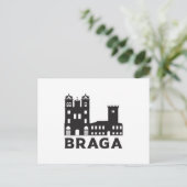 Braga Portugal City Skyline Cityscape Gift Idee Briefkaart (Staand voorkant)