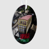 Braga, Portugal Panoramiek kerstversiering Ornament (voorkant)