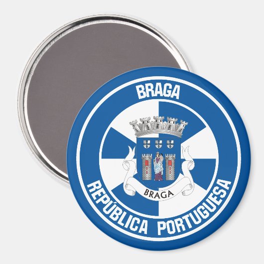 Braga Round Emblem Magneet (Voorkant / Achterkant)
