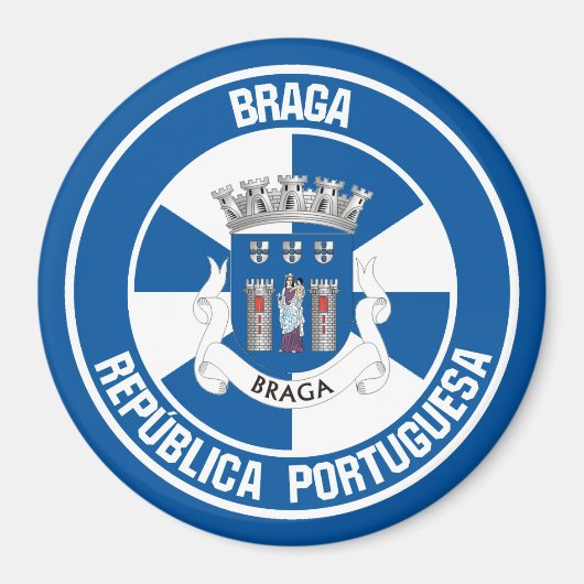 Braga Round Emblem Magneet (Voorkant)
