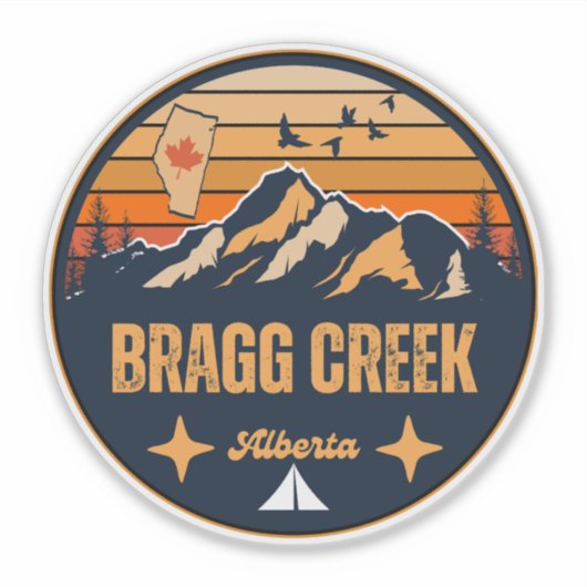 Bragg Creek, Alberta Sticker (Voorkant)