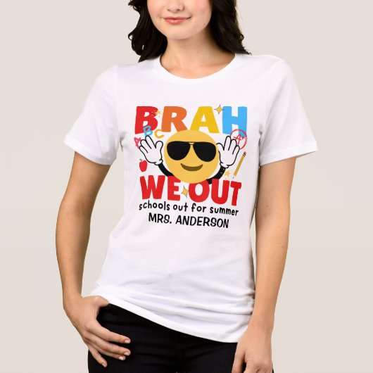 Brah Scholen Uit Laatste Schooldag Tri-Blend Shirt (Voorkant)
