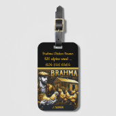 Brahma Boer in de schuur Bagagelabel (Voorkant (verticaal))