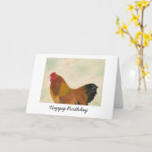 Brahma Chicken Birthday Card Kaart (Gele Bloem)