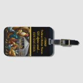 Brahma Chickens op een zonnige dag van het Boerder Bagagelabel (Voorkant (horizontaal))