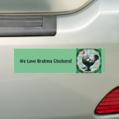 Brahma: Fancy donkere rooster Bumpersticker (Op auto)