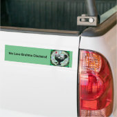 Brahma: Fancy donkere rooster Bumpersticker (Op Truck)