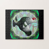 Brahma: Fancy donkere rooster Legpuzzel (Horizontaal)