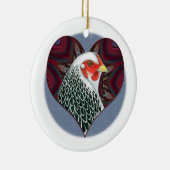 Brahma Hen Heart Keramisch Ornament (Rechts)