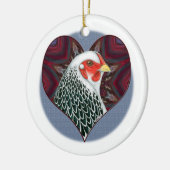 Brahma Hen Heart Keramisch Ornament (Links)
