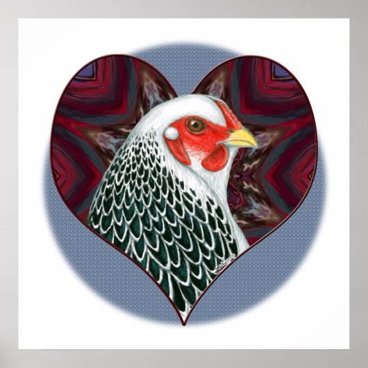 Brahma Hen Heart Poster (Voorkant)