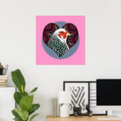 Brahma Hen Heart Poster (Thuiskantoor)