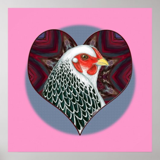Brahma Hen Heart Poster (Voorkant)