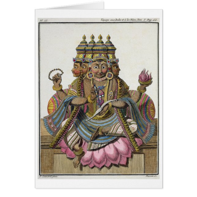 Brahma, hindoe god van de schepping, uit 'Voyage a (Voorkant)