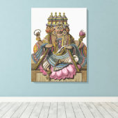 Brahma, hindoe god van de schepping, uit 'Voyage a Canvas Afdruk (Insitu (Houten vloer))