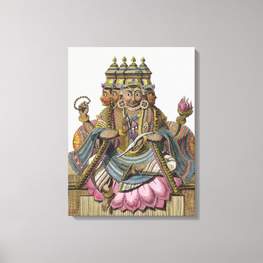 Brahma, hindoe god van de schepping, uit 'Voyage a Canvas Afdruk (Voorkant)