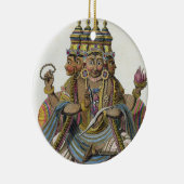 Brahma, hindoe god van de schepping, uit 'Voyage a Keramisch Ornament (Rechts)