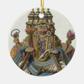 Brahma, hindoe god van de schepping, uit 'Voyage a Keramisch Ornament (Voorkant)