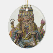 Brahma, hindoe god van de schepping, uit 'Voyage a Keramisch Ornament (Links)