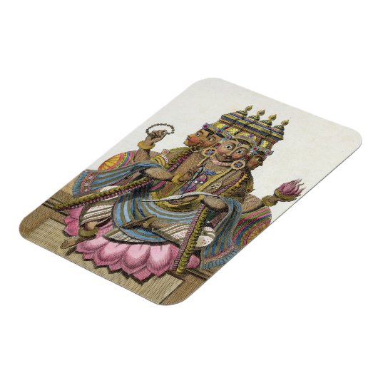 Brahma, hindoe god van de schepping, uit 'Voyage a Magneet (Linkerzijde)