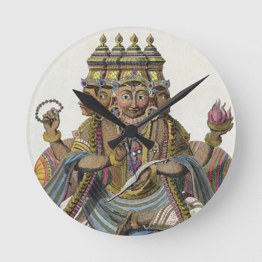 Brahma, hindoe god van de schepping, uit 'Voyage a Ronde Klok (Voorkant)
