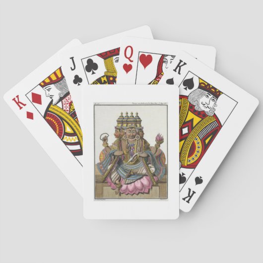 Brahma, hindoe god van de schepping, uit 'Voyage a Speelkaarten (Achterkant)