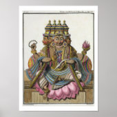 Brahma, Hindu god of creation, from 'Voyage aux In Poster (Voorkant)