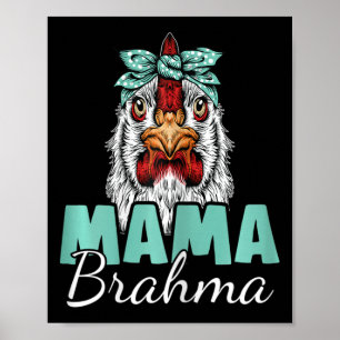Brahma Kippen Moeder Vintage Zijdehoen Moeder Poster