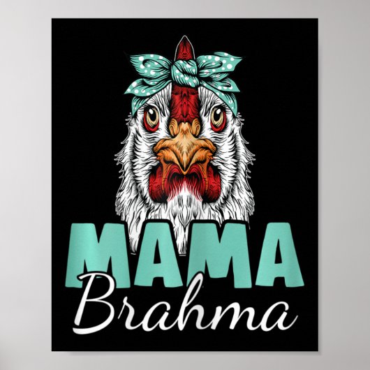Brahma Kippen Moeder Vintage Zijdehoen Moeder  Poster (Voorkant)